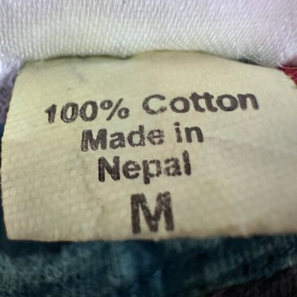 Handmade Bohemian Hippie Patchwork Cotton Top Multicolor by Juan Tommy Size M - Picture 4 of 13